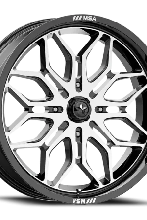 MSA Sniper M47 GBM 18x7 +10 4x110mm 86mm Gloss Black Machined Don’t Miss Out