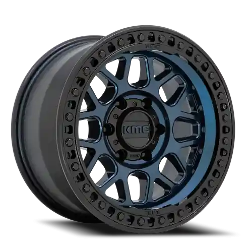 KMC GRS KM549 BL 18x8.5 +0 8x165.1mm 125.1mm Midnight Blue Gloss Black Lip Get Yours