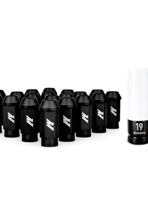 Mishimoto Aluminum Locking Lug Nuts M12x1.25 20pc Set Black Luxury