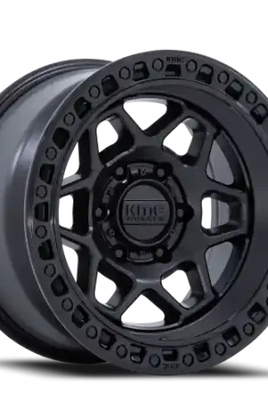 KMC Torx KM553MB 17x8.5 +25 6x139.7mm 106.1mm Matte Black Gloss Black Lip Instant Buy