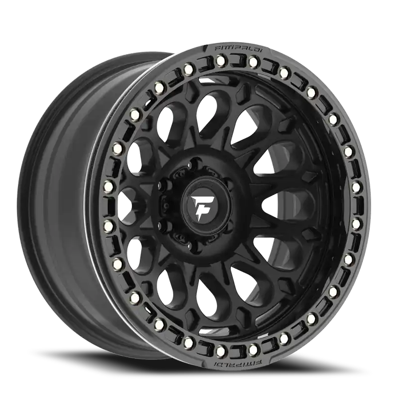 Trusted Brand Fittipaldi Offroad Beadlock Series FB153B 20x10 -38 6x139.7mm 106.2mm Satin Black Gloss Black Forged Ring