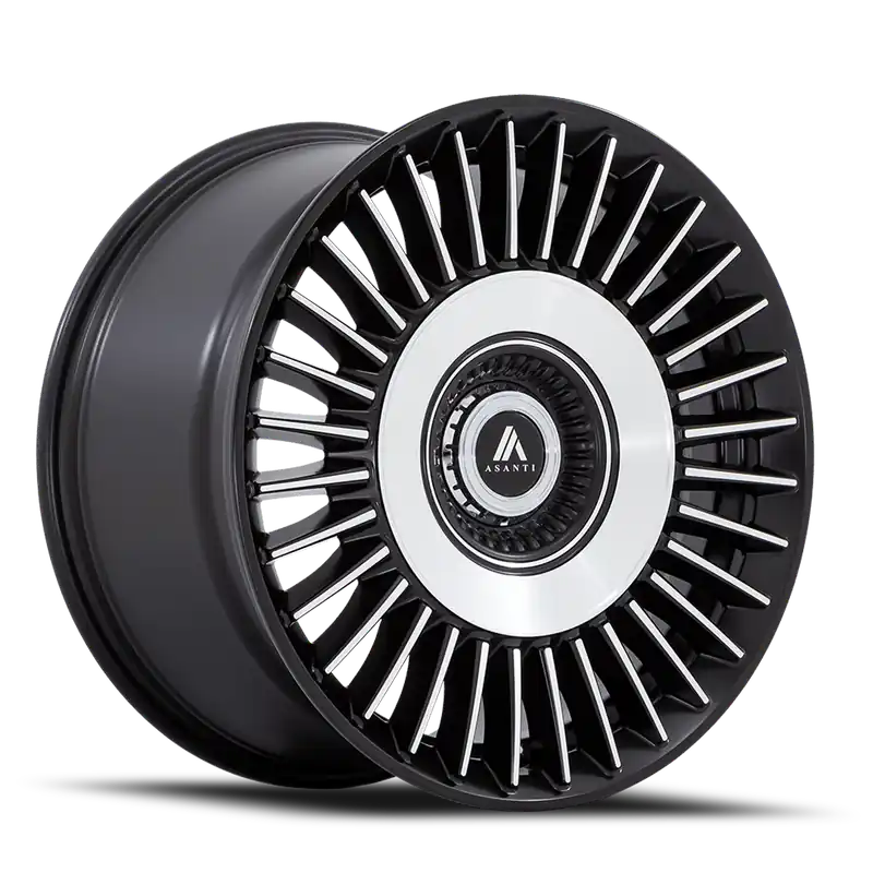 Get Yours Asanti Black Label Tiara ABL-40 SB 22x10.5 +38 5x112/5x120mm 74.1mm Satin Black Bright Machined Face