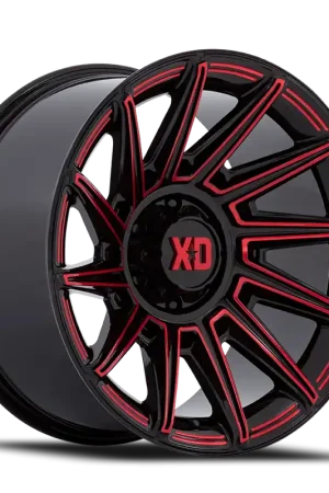 XD Series Specter XD867 GBR 20x10 -18 6x139.7mm 106.1mm Gloss Black Red Tint Affordable