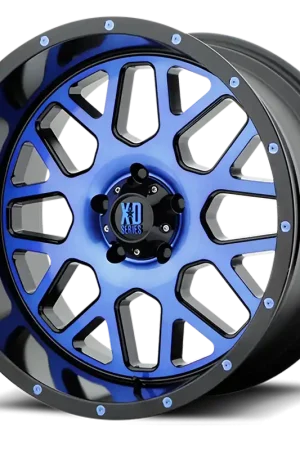Exclusive XD Series Grenade XD820 SBM-BL 20x10 -24 5x127mm 78.1mm Satin Black Machined Face-Blue Tinted-Clear Coat