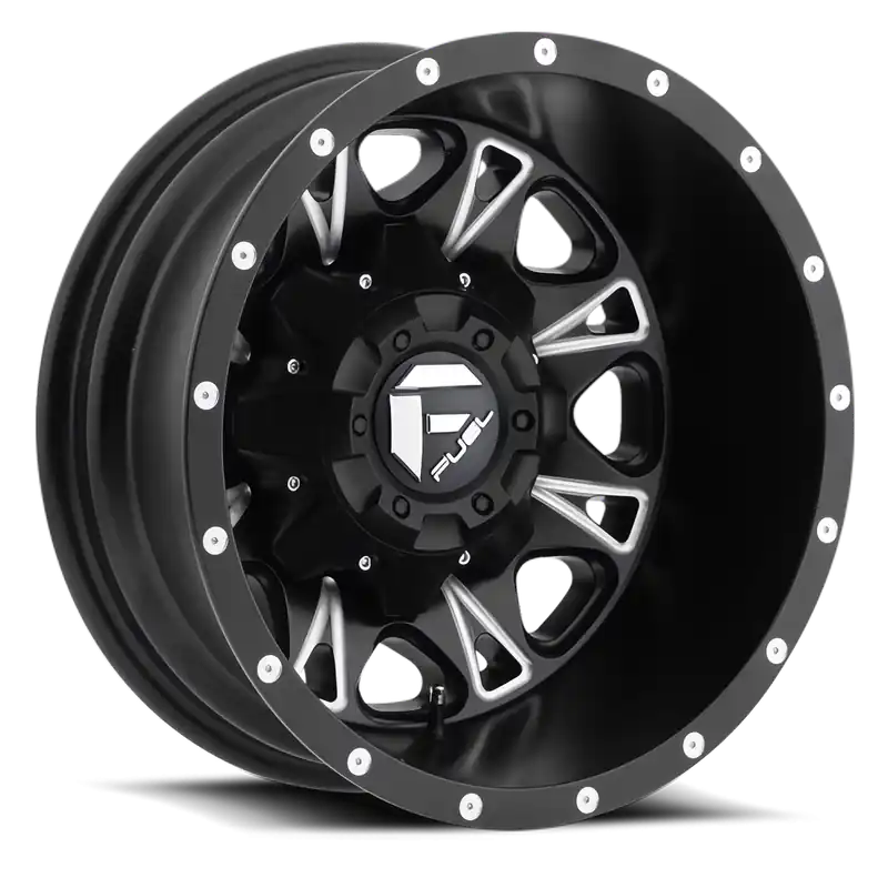 New Arrival Fuel Throttle Dually D513 17x6.5 -129 8x200mm 142mm Black Milled