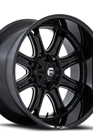 Fuel Darkstar FC853BE 20x10 -18 8x165.1mm 125.1mm Gloss Black Milled Free Delivery