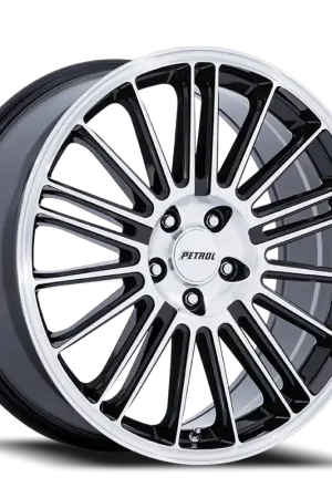 Petrol P1D GBM 17x8 +35 5x100mm 72.56mm Gloss Black Machined Face Fast Shipping