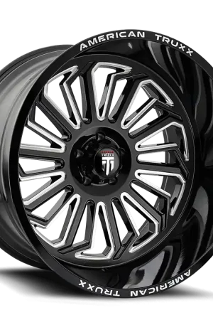 Direct From Manufacturer American Truxx Butcher AT1916 Gloss Black Milled 20x12 6x139.7 x51mm 106mm