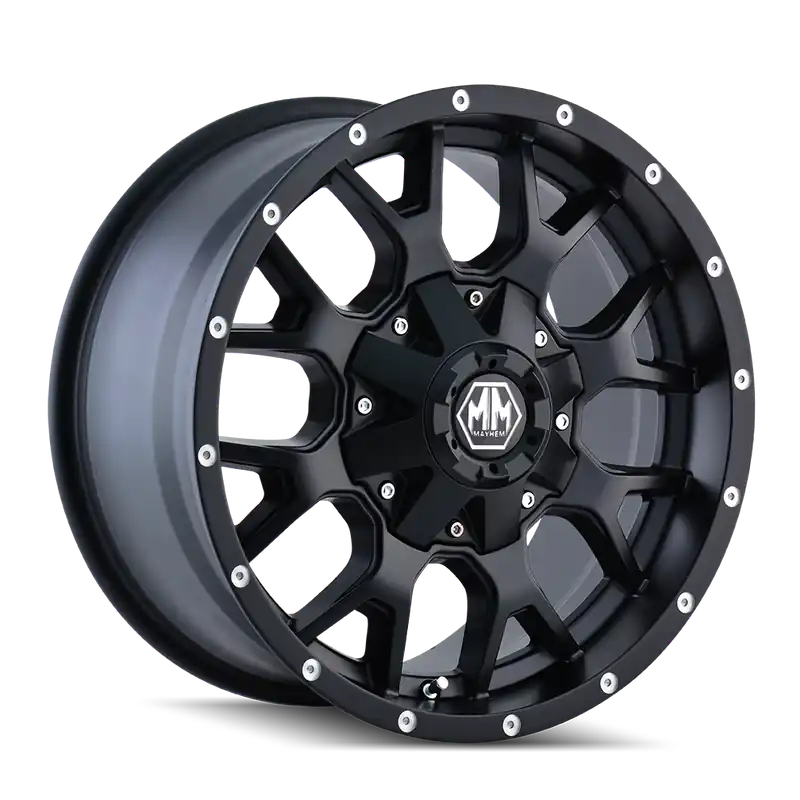 Mayhem Warrior 8015 Matte Black 20x10 8x165.1 x25mm 130.8mm Worldwide Shipping