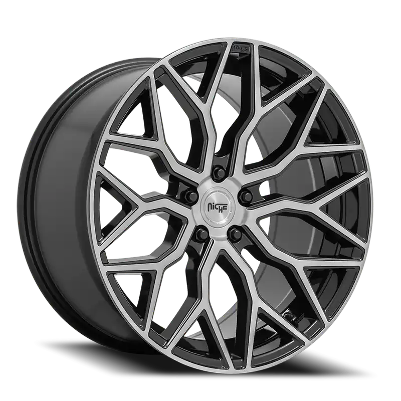 Seasonal Sale Niche Mazzanti M262 20x10.5 +27 5x112mm 66.56mm Gloss Black Brushed