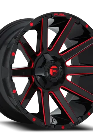 Fuel Contra D643 20x10 -19 6x135/6x139.7mm 106.1mm Gloss Red Milled High Quality