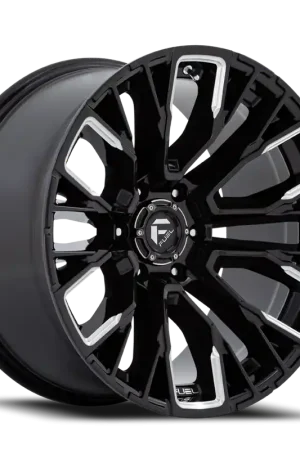 Fuel Rebar 6 D849 20x9 +1 6x139.7mm 106.1mm Gloss Black Milled Final Sale