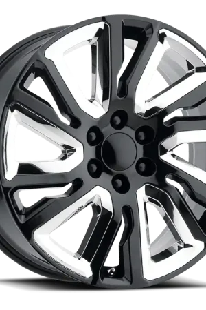 Fresh Stock Performance Replica PR202 GB 22x9 +28 6x139.7mm 78.1mm Gloss Black Chrome Accents