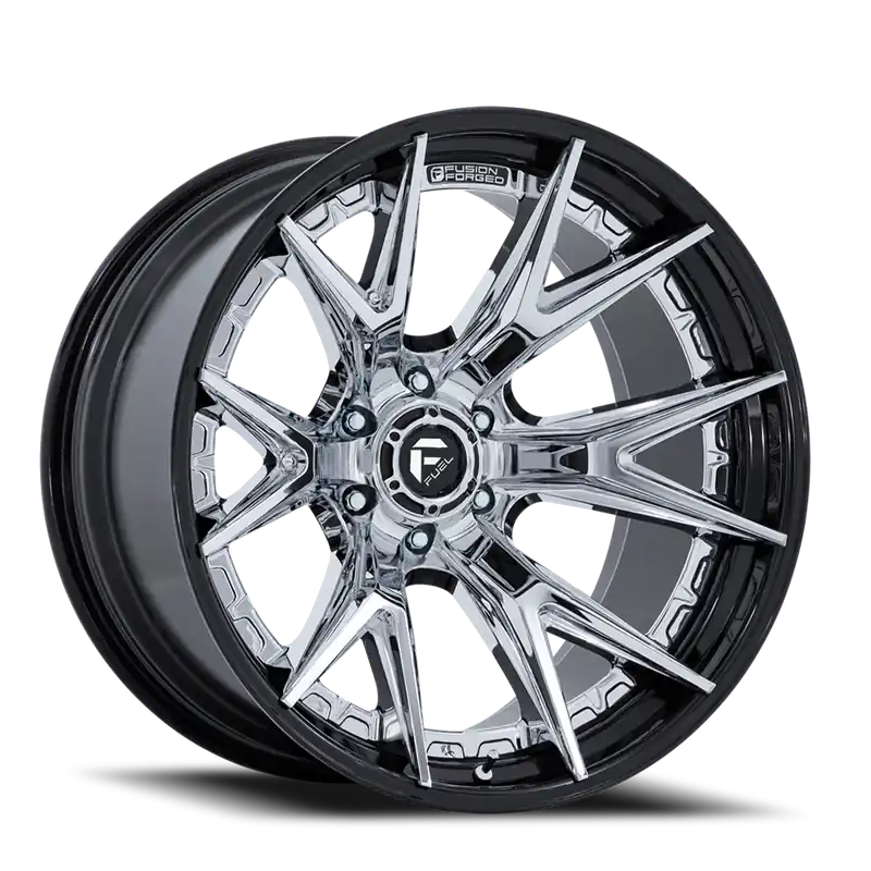 Fuel Catalyst FC402PB 22x10 -18 6x139.7mm 106.1mm Chrome Gloss Black Lip Budget