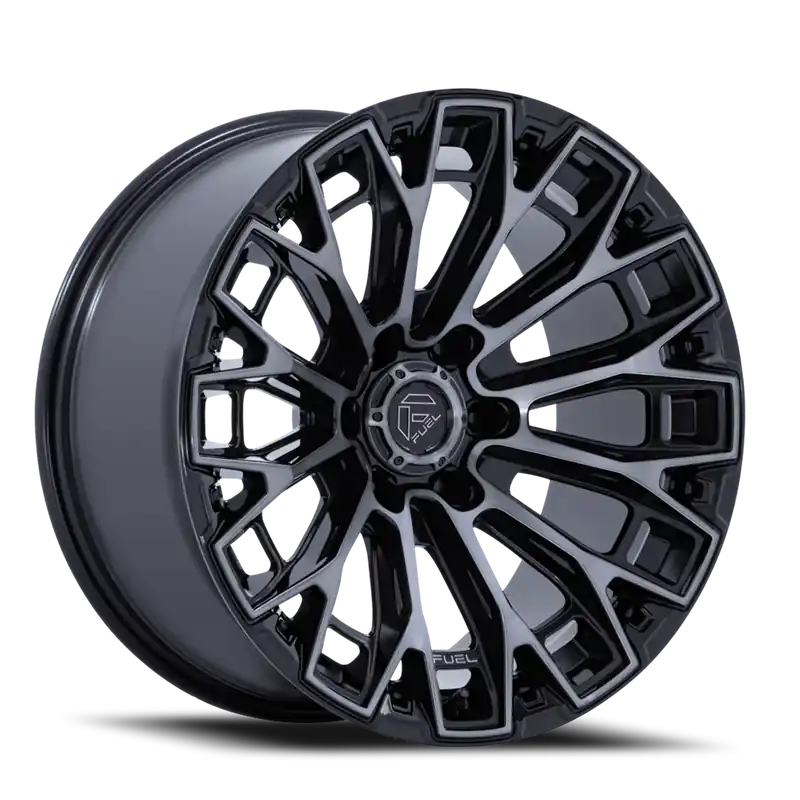 High Quality Fuel Trax FC882 BT 17x9 -12 6x135mm 87.1mm Gloss Black Machined Face-Dark Tinted Clear