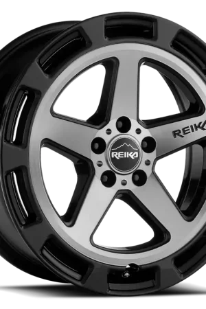 Reika Teton R20 GBM 17x7 +15 5x100mm 65.1mm Black Machined Face Today Only