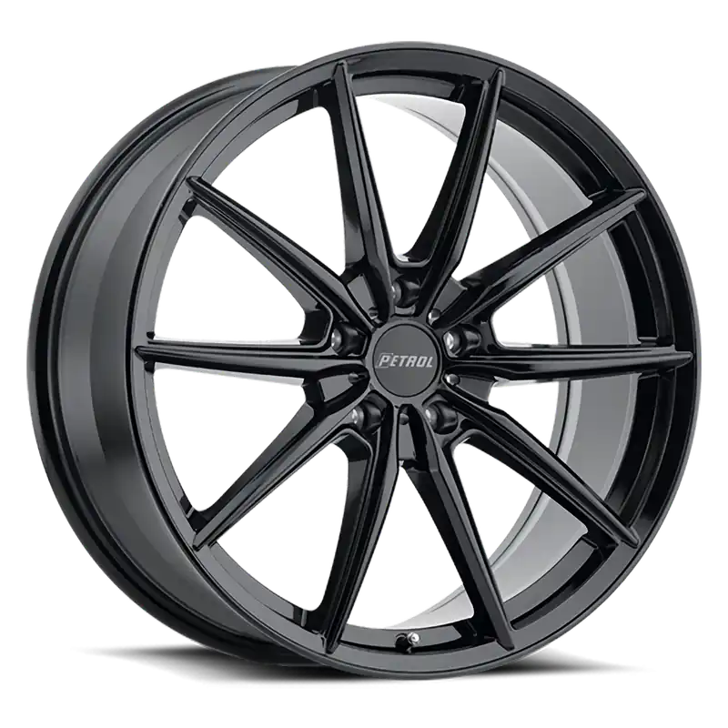 Free Returns Petrol P4B GB 18x8 +40 5x112mm 72.1mm Gloss Black