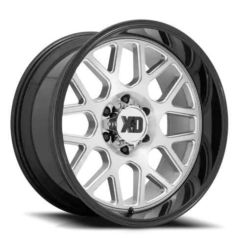 XD Series Grenade 2 XD849 SBL 22x10 -18 6x139.7mm 106.1mm Brushed Silver Milled-Gloss Black Lip Best Choice
