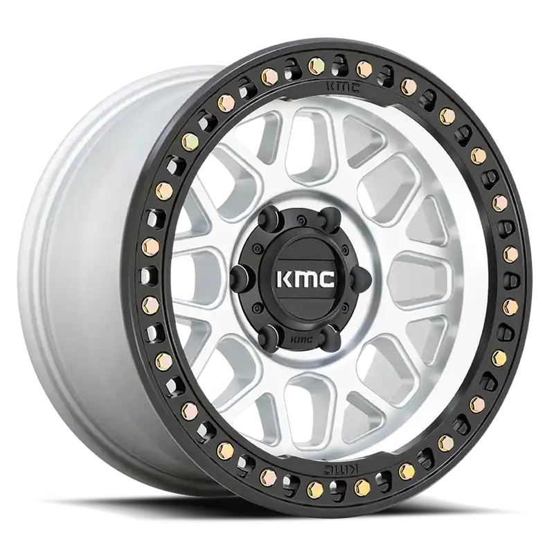 Sale KMC GRS KM549 SL 18x9 +18 8x165.1mm 125.1mm Machined Machined Satin Black Lip