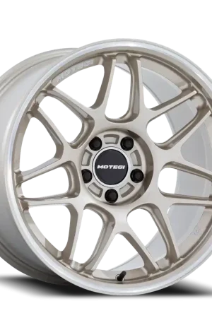 Motegi MR158 Tsubaki GD 18x8.5 +42 5x112mm 66.56mm Motorsport Gold Machined Lip High Quality
