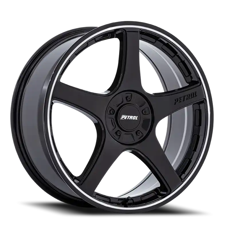 Petrol P2E GBML 17x8 +40 5x112/5x120mm 74.1mm Gloss Black Machined Lip Instant Buy