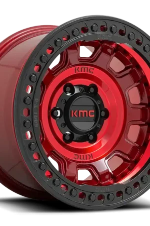 Limited Time KMC Tank Beadlock KM236 RD 17x9 -38 8x170mm 125.1mm Candy Red