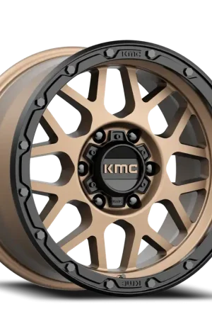 KMC Grenade Off-Road KM535 BRZ 20x9 +18 6x139.7mm 106.25mm Matte Bronze Matte Black Lip Markdown