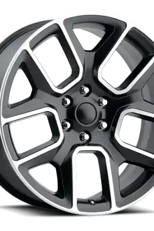 Reduced Price Factory Reproductions FR 76 Ram Truck 1500 SBM 24x10 +15 6x139.7mm 77.8mm Satin Black Machined Face