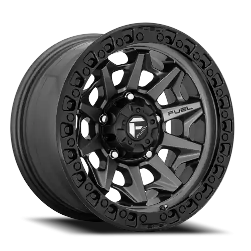 Final Sale Fuel Covert D716 18x9 +1 8x170mm 125.1mm Matte Gunmetal Black Bead Ring