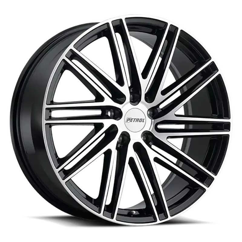 Petrol P1C GBM 19x8 +35 5x120mm 76.1mm Gloss Black Machined Face Fan Favorite