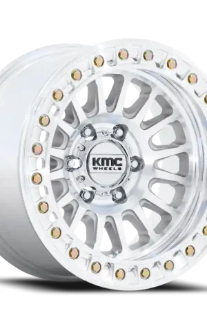 Fresh Stock KMC Impact Beadlock KM239DX 17x9 -12 5x127mm 71.5mm Machined Silver