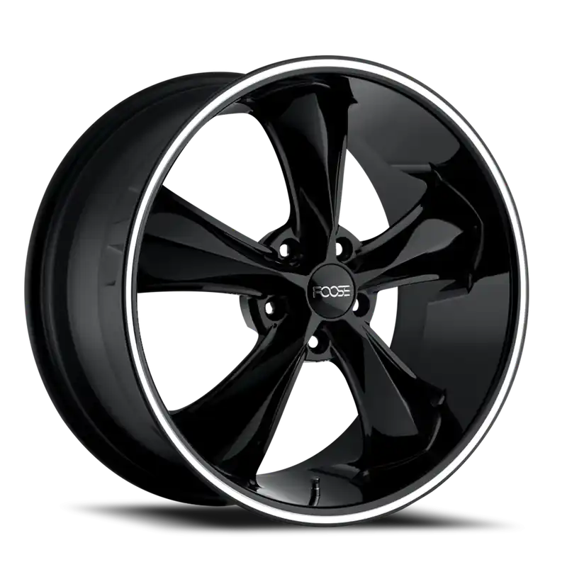 Viral Foose Legend F104 18x8 +1 5x114.3mm 72.6mm Black Milled Accents