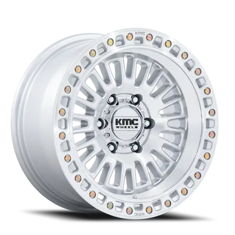 KMC Aztec KM554 S 17x8.5 +0 6x139.7mm 106.1mm Gloss Silver Machined Face Must Have