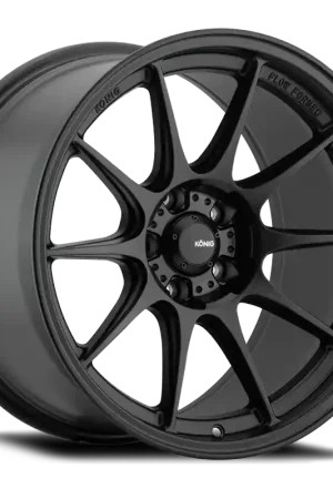 Konig Dekagram 16x8 4x100 ET35 Semi-Matte Black While Supplies Last