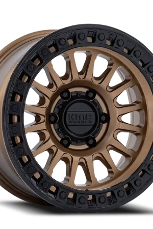 Crafted KMC IMS KM552 ZB 18x9 +18 6x139.7mm 106.1mm Matte Bronze Gloss Black Lip