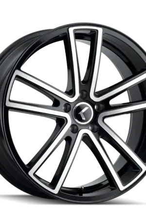 Kraze Lusso KR190 Gloss Black Machined 20x8.5 5x115 38mm 72.62mm Crafted