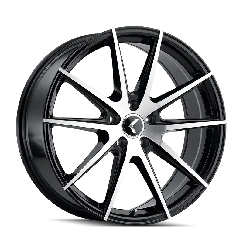 Kraze Turismo KR193 Gloss Black Machined 18x8 5x112 40mm 66.56mm No Minimum Order