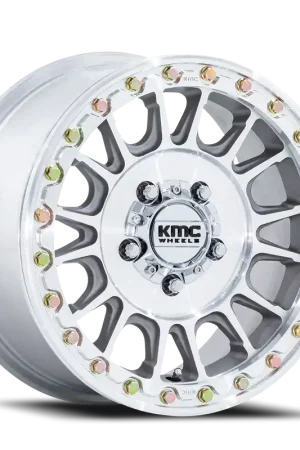 Save Now KMC Impact UTV Beadlock KS239DX 15x10 +0 4x137mm 96mm Machined Silver