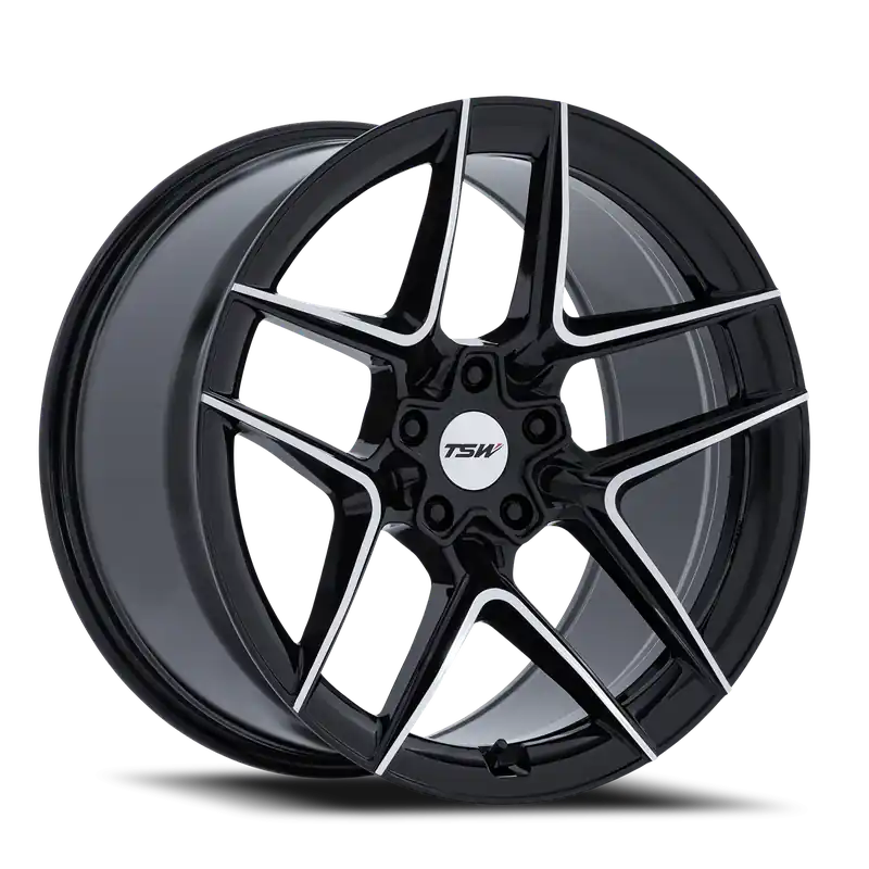 Wholesale TSW Slipstream BD 19x9.5 +40 5x112mm 66.56mm Gloss Black Machined Face