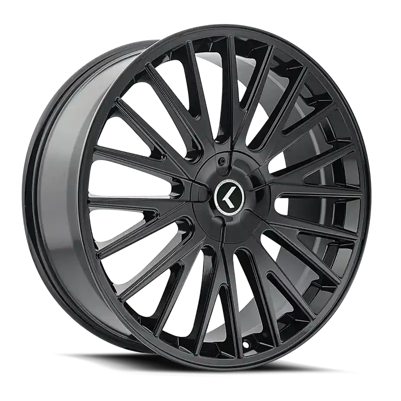 Today Only Kraze Double Down KR185 Gloss Black 18x8 5x108/5x114.3 40mm 73mm