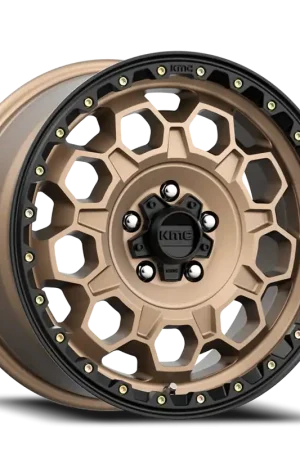 KMC Trek KM545 BRZ 17x8 +35 5x114.3mm 72.56mm Matte Bronze Black Lip Budget