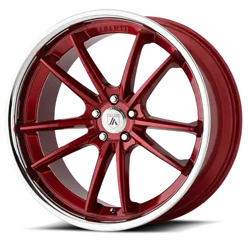 Asanti Black Label Sigma ABL23 RD 20x10.5 +38 5x112mm 72.6mm Candy Red Chrome Lip Seasonal Sale