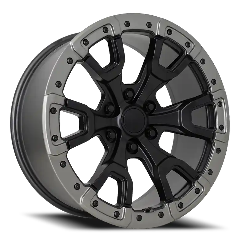 Factory Reproductions FR 99 Ford Bronco Raptor SBCGR 20x9 +20 6x139.7mm 93.1mm Satin Black Carbon Gray Ring Instant Buy