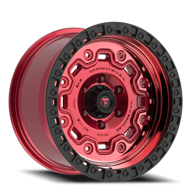 Fittipaldi Offroad Terra Series FT100 RTB 18x9 +18 5x127mm 78.1mm Machined Red Tint Black Ring Authentic