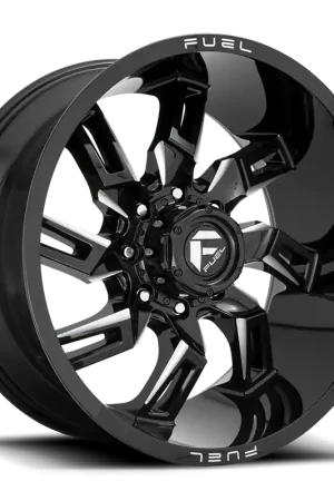 Fuel Lockdown D747 22x10 -18 8x165.1mm 125.2mm Gloss Black Milled Bargain