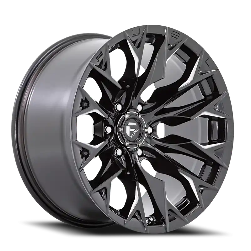 Markdown Fuel Flame 6 D803 20x10 -18 6x139.7mm 106.1mm Gloss Black Milled