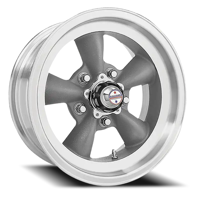 American Racing Torq Thrust D VN105 GY 15x4.5 -15 5x114.3mm 83.06mm Torq Thrust Gray Machined Lip Hot Deal