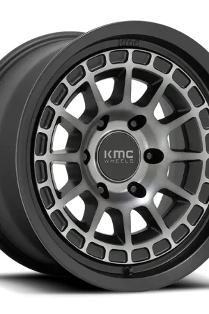 Top Rated KMC Canyon KM719 GY 17x8 +20 6x139.7mm 106.1mm Satin Black Gray Tint