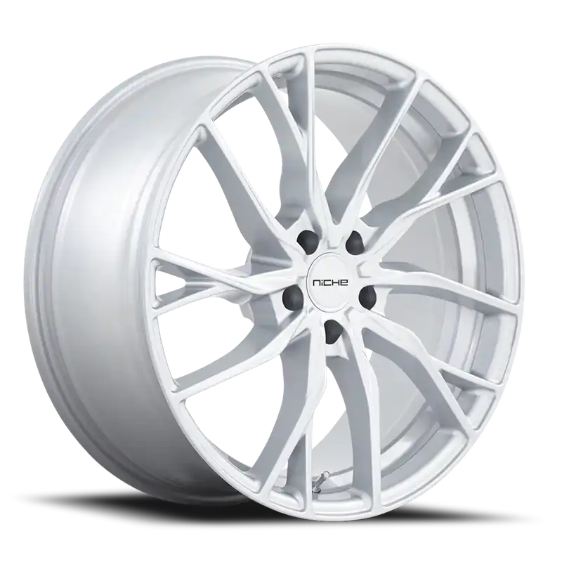 Niche Novara M273 20x10.5 +30 5x114.3mm 72.56mm Silver Same Day Shipping