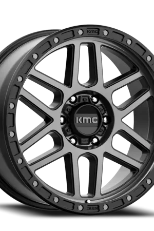 KMC Mesa KM544 GY 17x8.5 +0 6x135mm 87.1mm Satin Black Gray Tint Viral